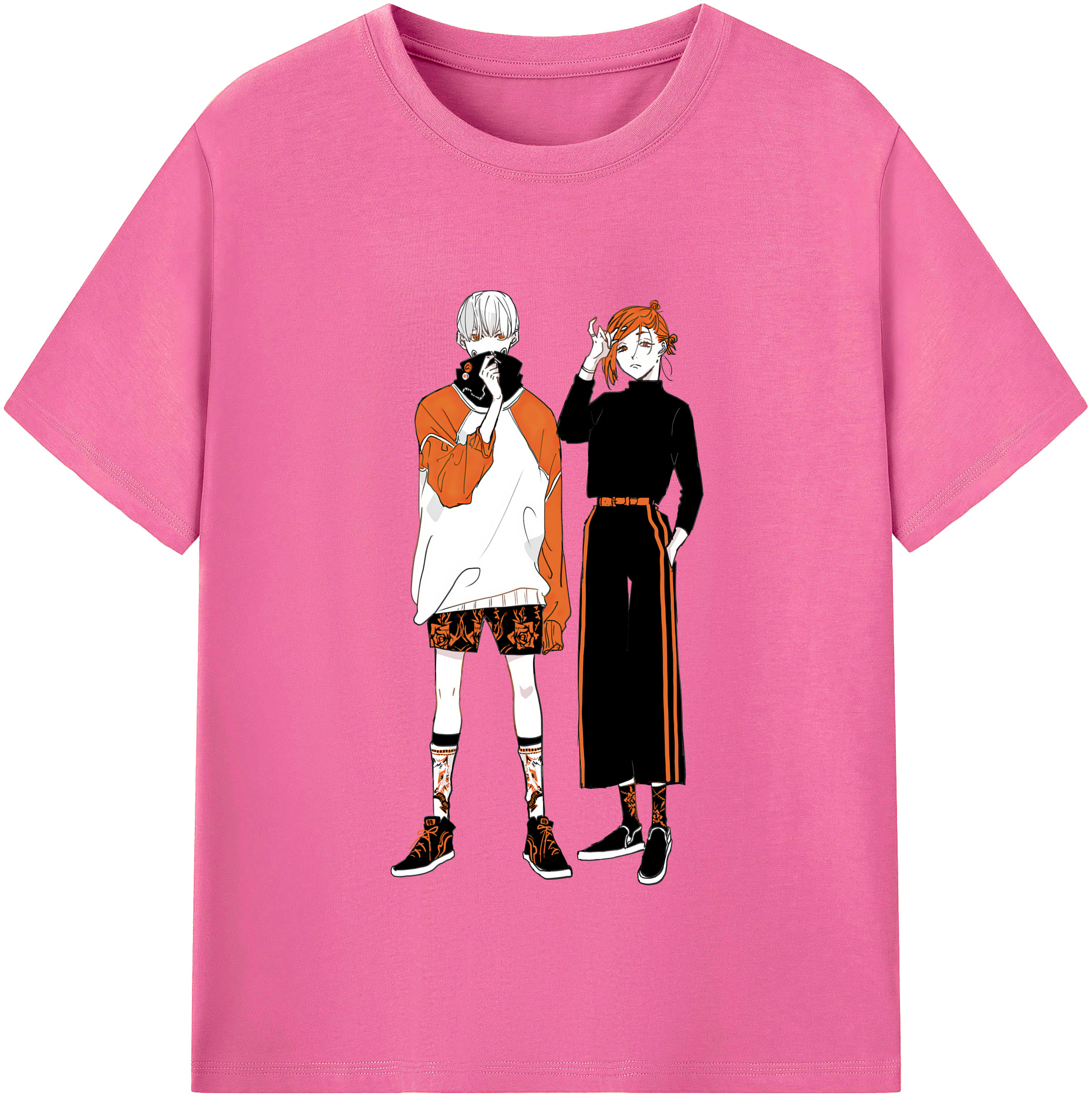 （画像用） 呪術廻戦 Jujutsu Kaisen レディースカジュアルプリントTシャツ（綿100％）